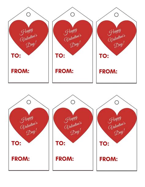 Template Free Printable Valentine Tags